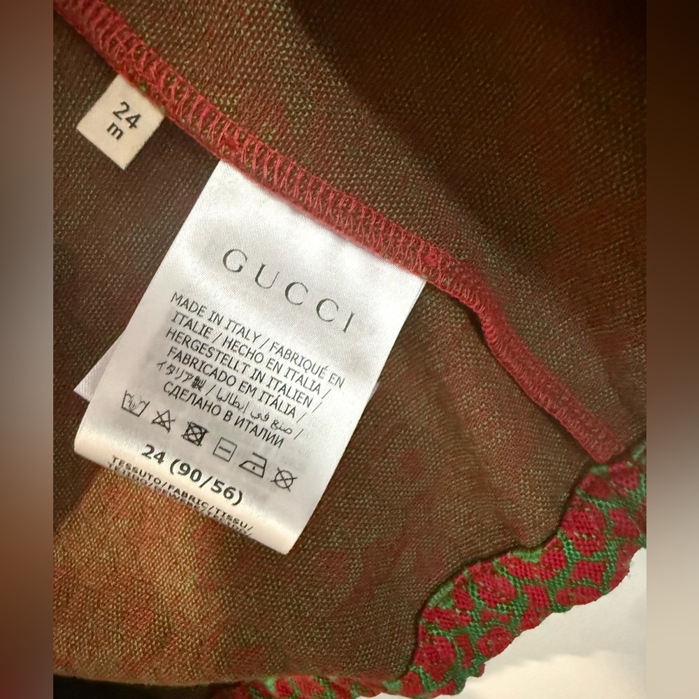 Gucci Red and Green Jacquard Jacket